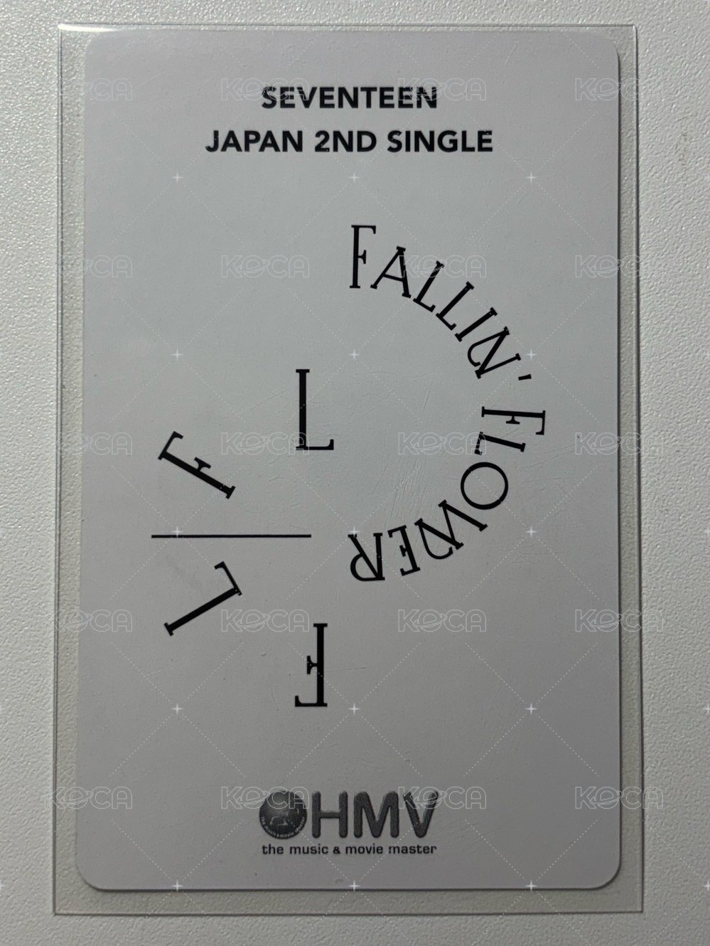 落花 hmv 粉 ver 特典卡  背面