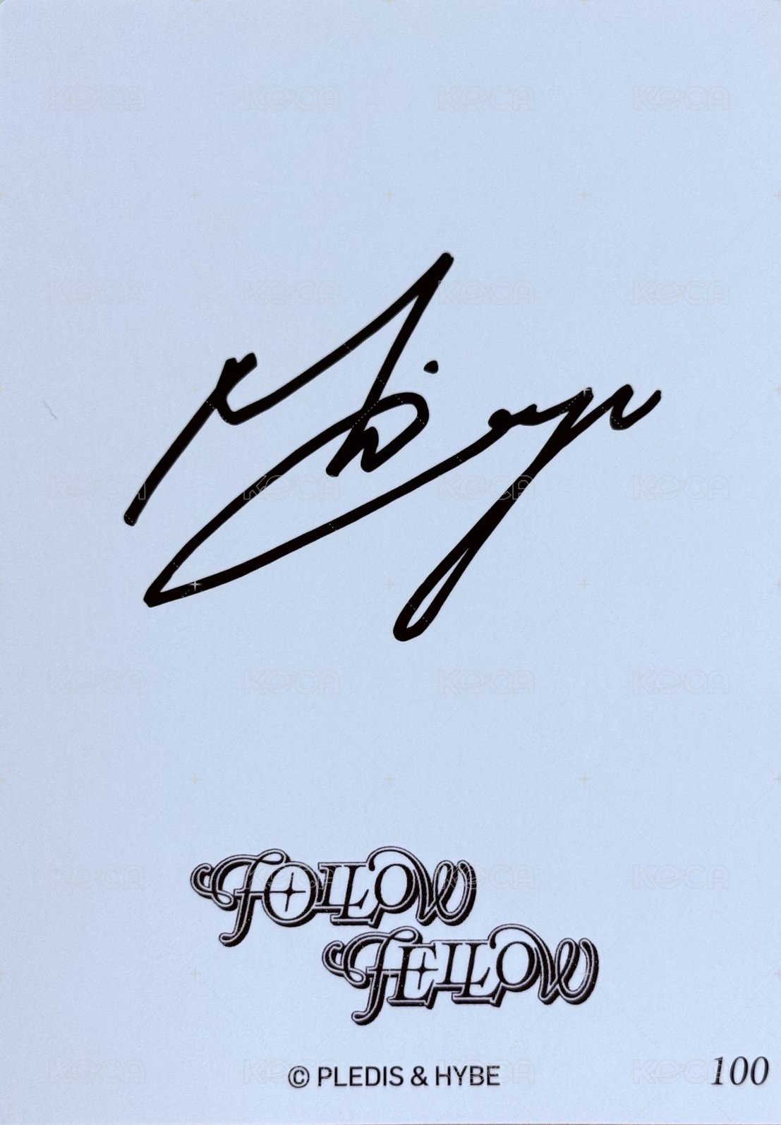 FOLLOW FELLOW 隨機卡  背面