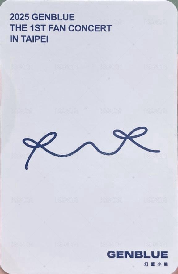2025 1ST FAN CON 周邊卡 手燈卡 背面