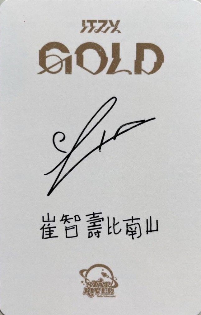 GOLD sr 預售 特典卡 C ver. 背面