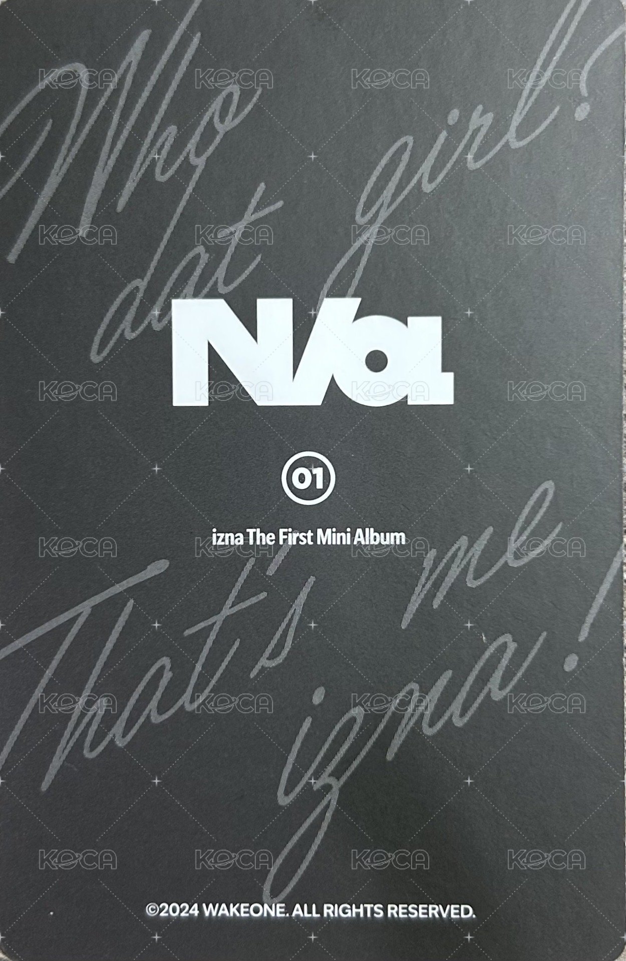 迷一 周邊卡 帽踢卡 衣服卡 背面