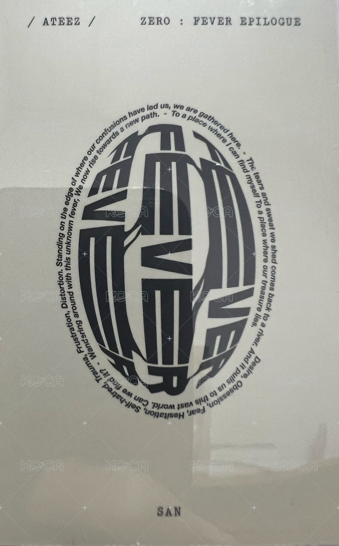 ZERO : FEVER PLATFORM ver. 專輯卡  背面