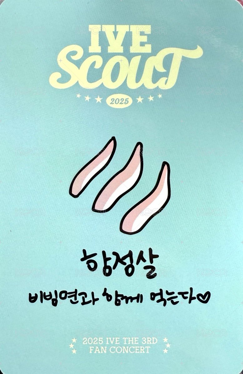 25’ FC IVE SCOUT 入場卡 / 場限卡 首爾安可 day2 背面