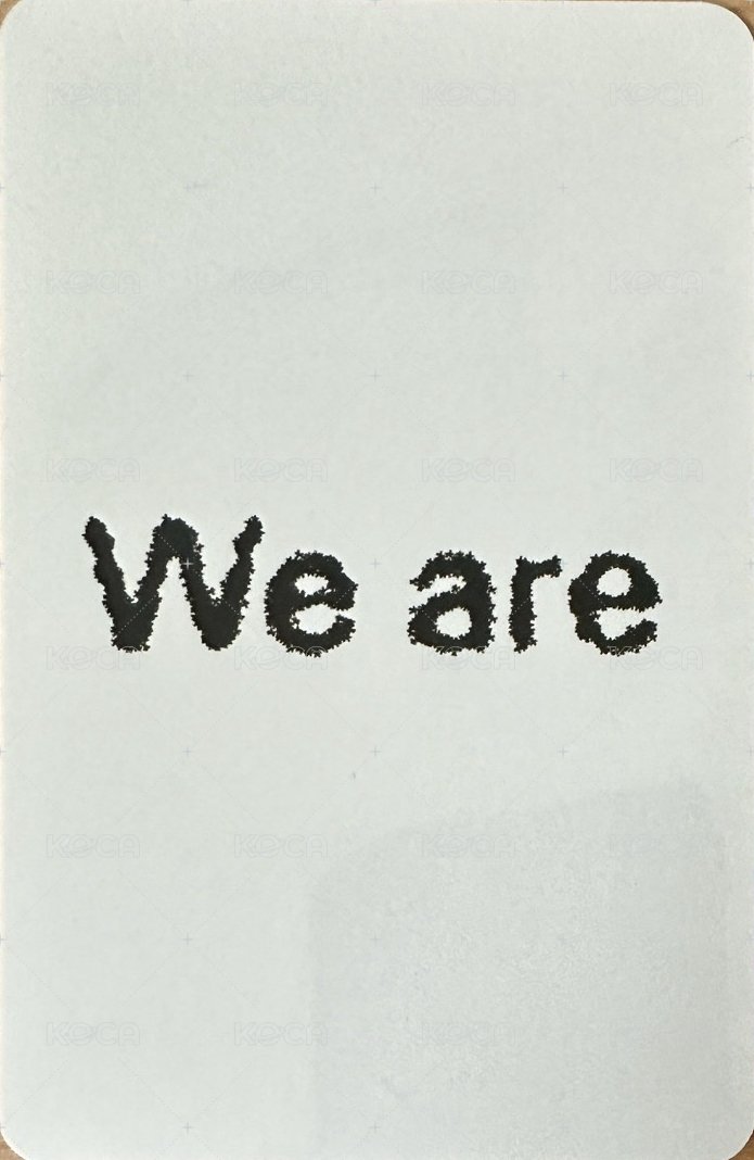 We are k4 預售 特典卡 B ver 背面