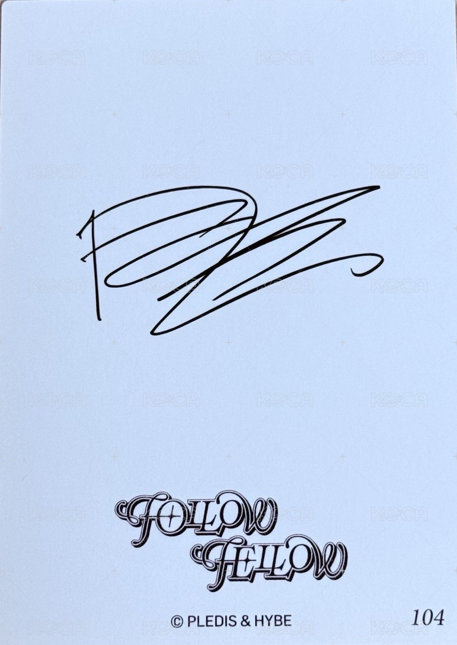 FOLLOW FELLOW 隨機卡  背面