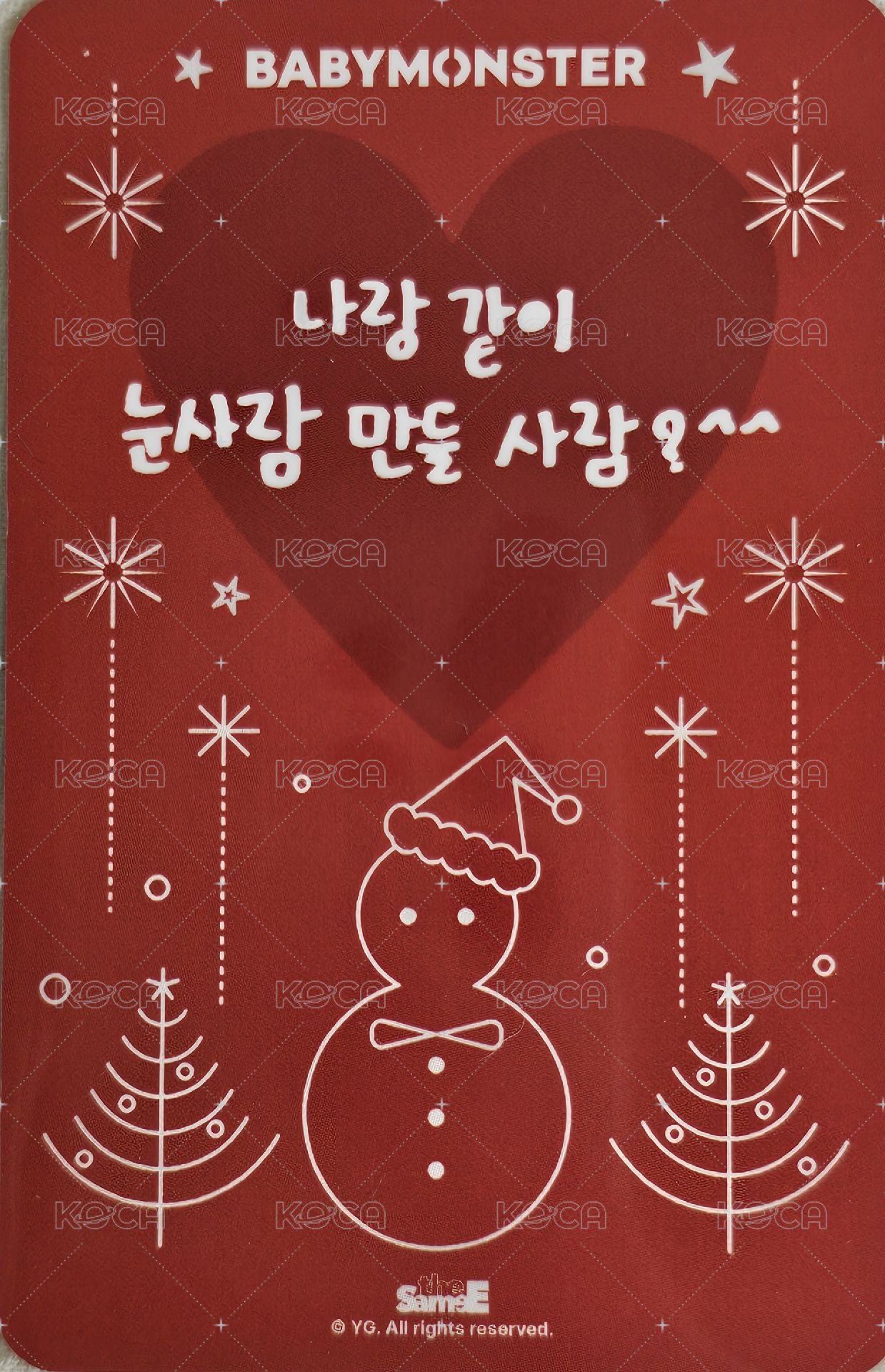 DRIP yg線下 幸運卡 聖誕2.0 ver.C 背面