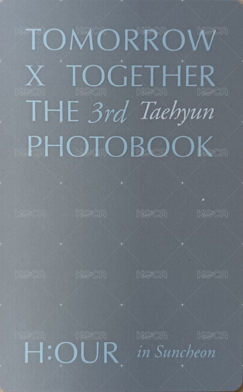 TXT THE 3rd PHOTOBOOK H:OUR in Suncheon 周邊卡  背面