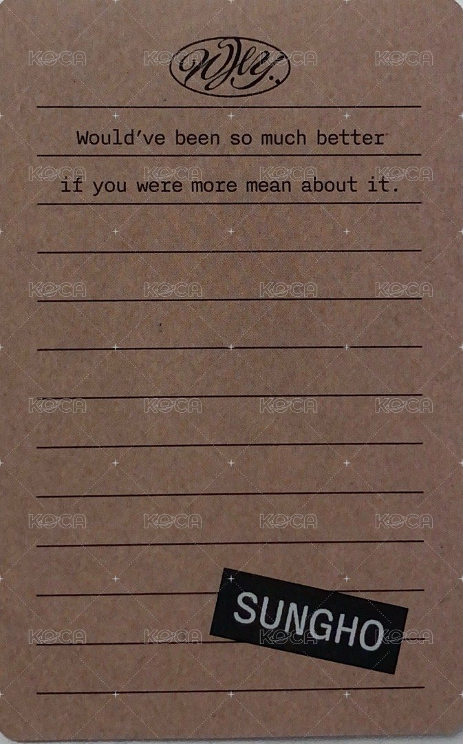 WHY.. 專輯卡 Letter ver. 單封卡 1 背面