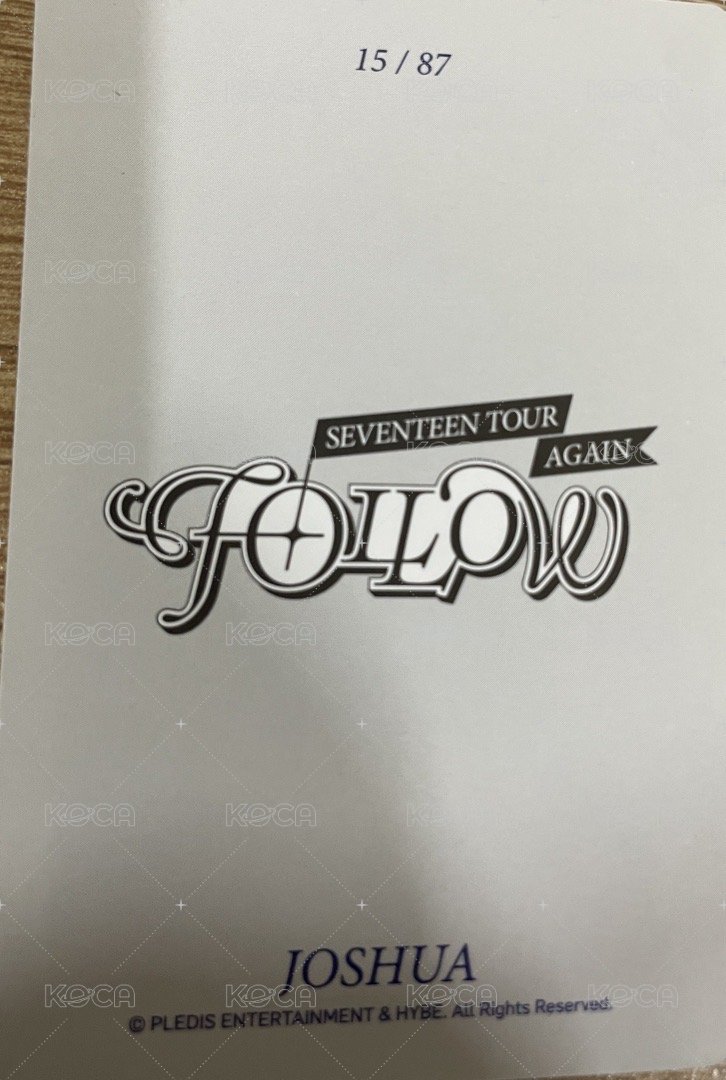 FOLLOW AGAIN 隨機卡 ｜韓通卡包 背面