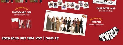 TWICE 十週年特別專 cast ver. 預購禮海報小卡貼紙
