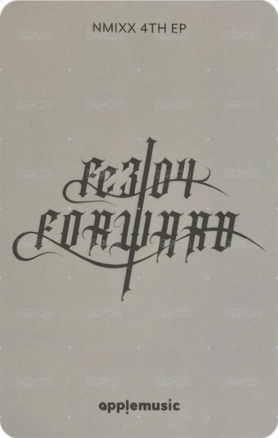 FORWARD am 1.0 簽售卡 當日造型圭 背面