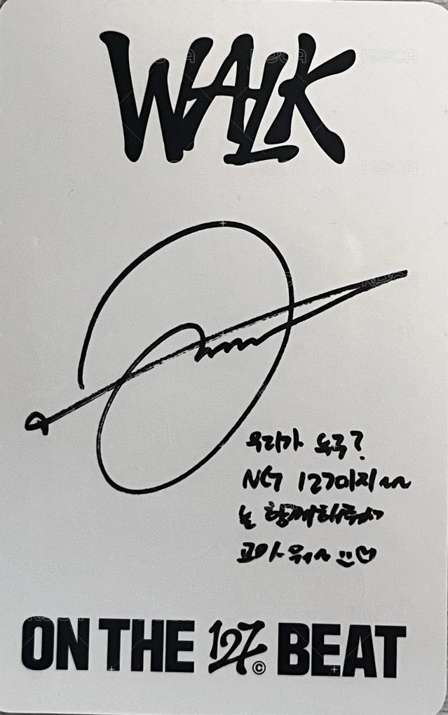 WALK 專輯卡 charatcter card 背面