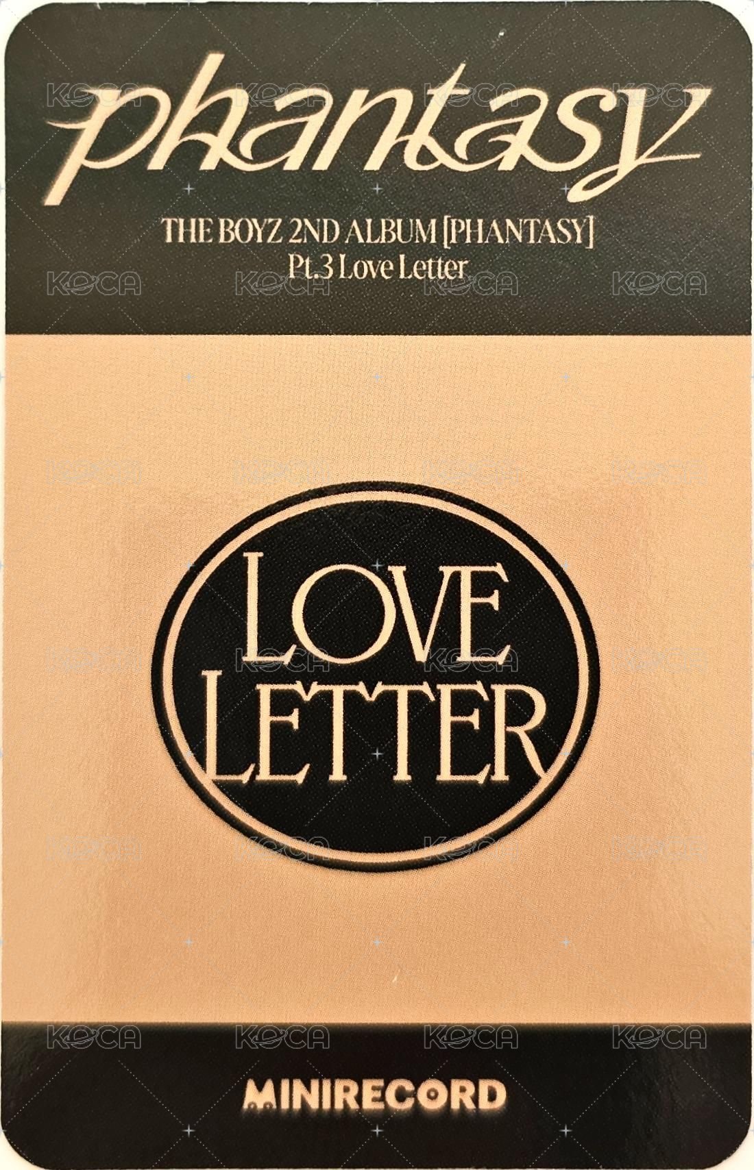 PHANTASY Pt.3 Love Letter MINIRECORD 1.0 簽售卡 暖調ver. 背面