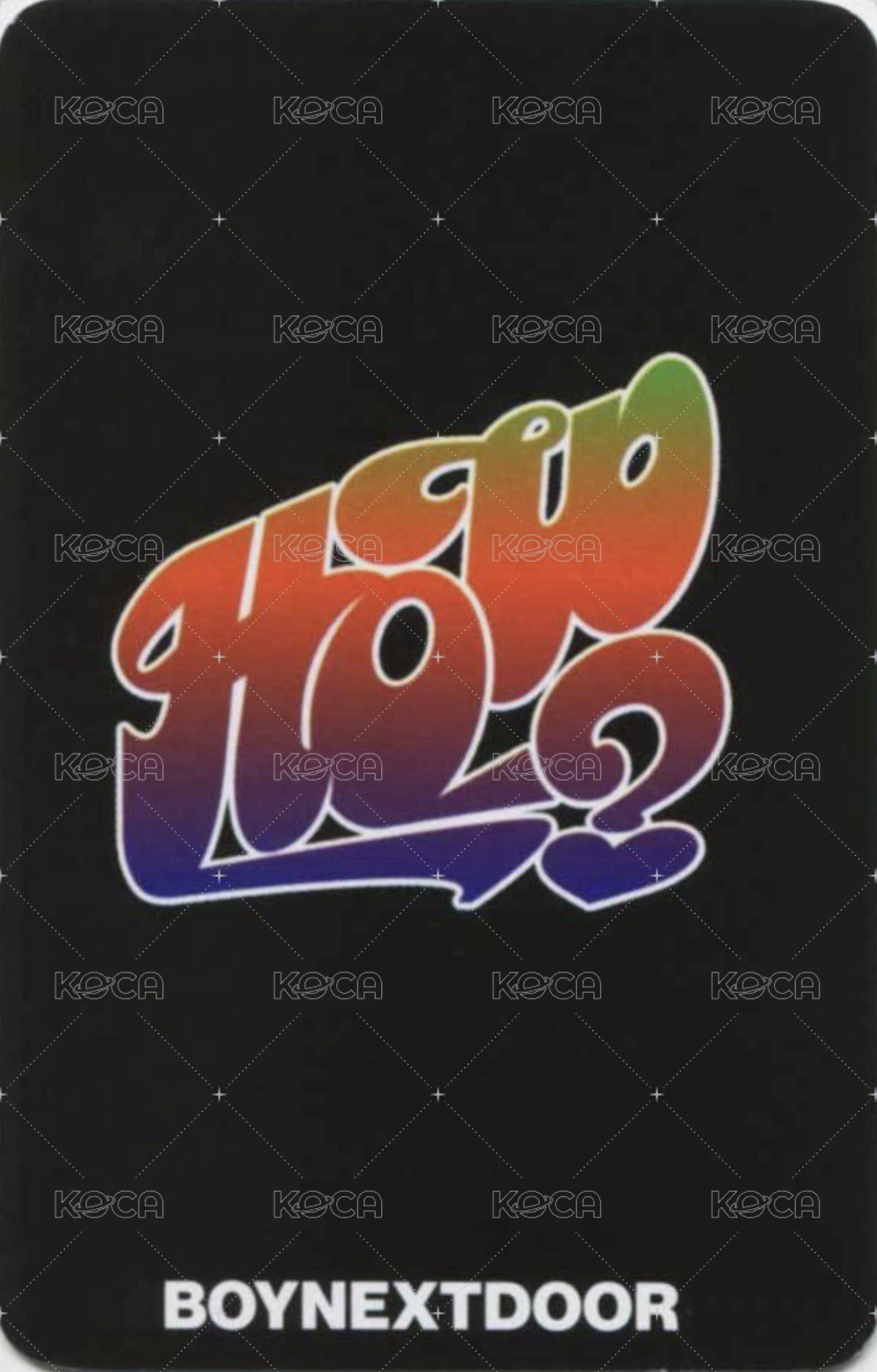 HOW? mk 預售 特典卡 6 背面