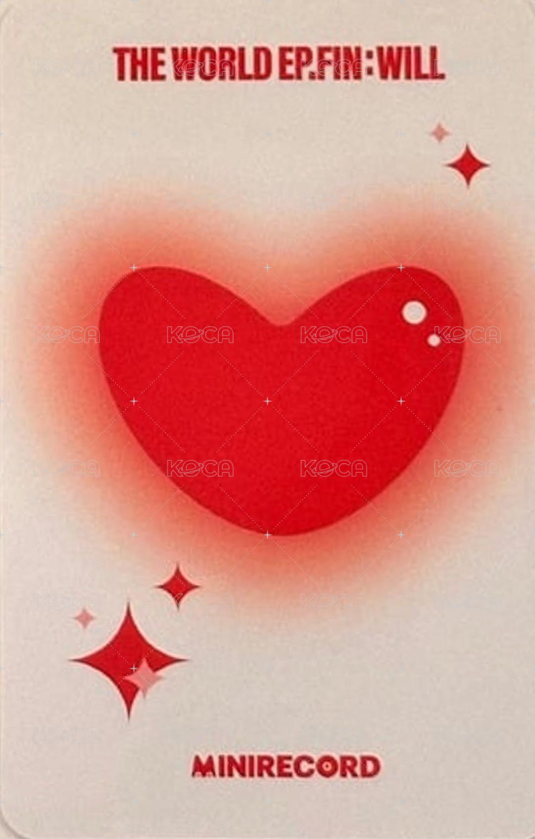 WILL MINIRECORD 5.0 簽售卡  背面
