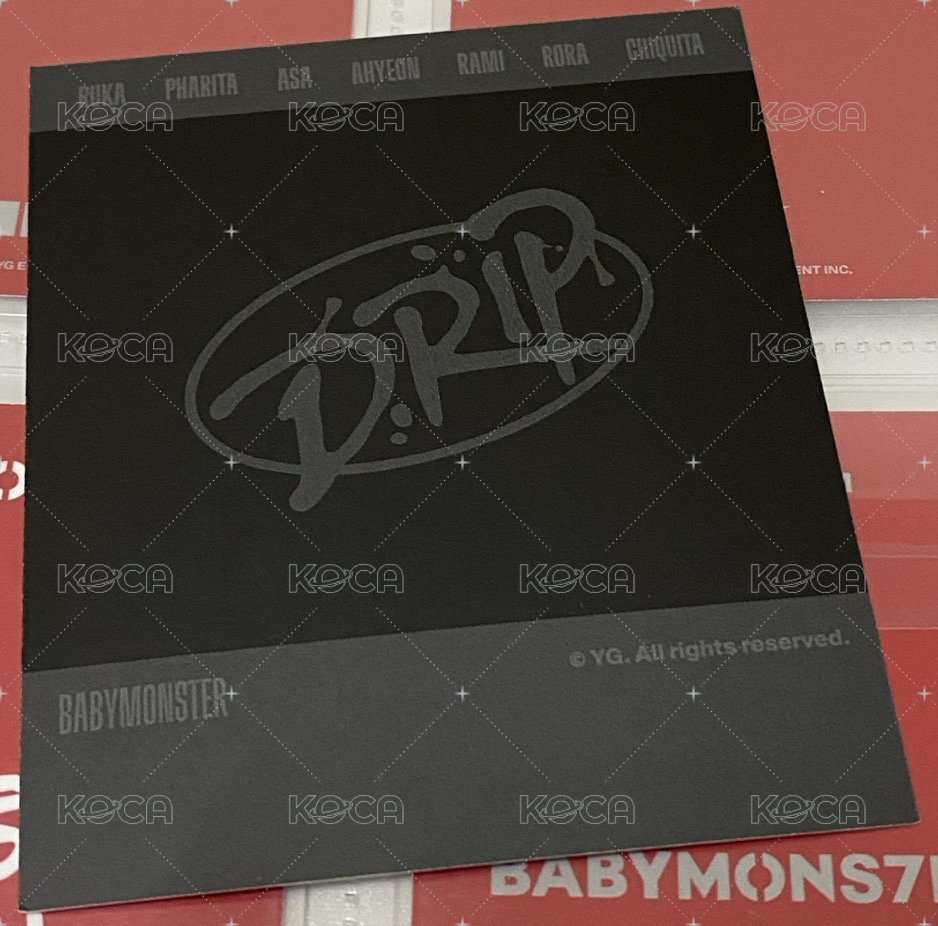 DRIP 周邊卡 快閃拍立得set賢ver.B 背面