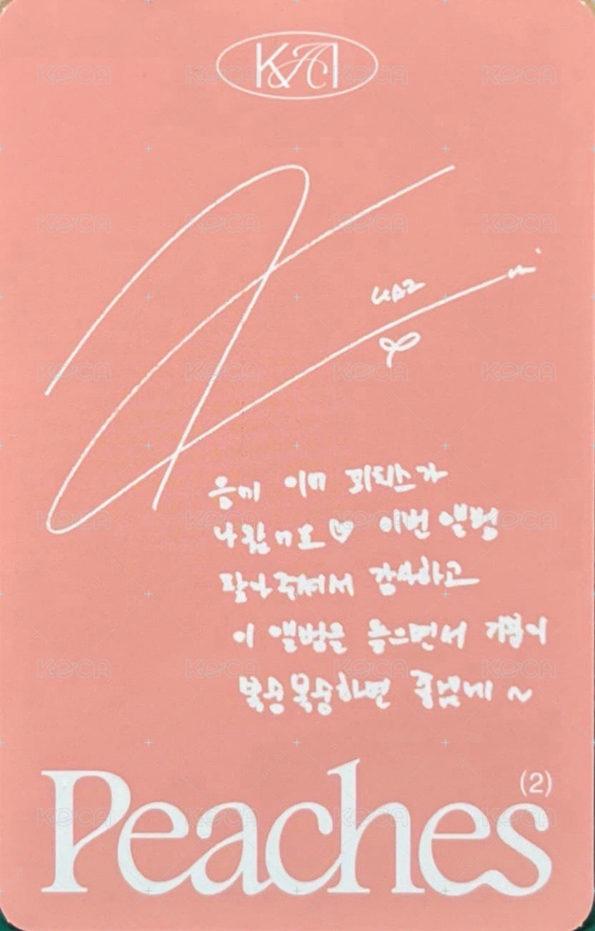 Peaches 專輯卡 Peaches ver.  背面