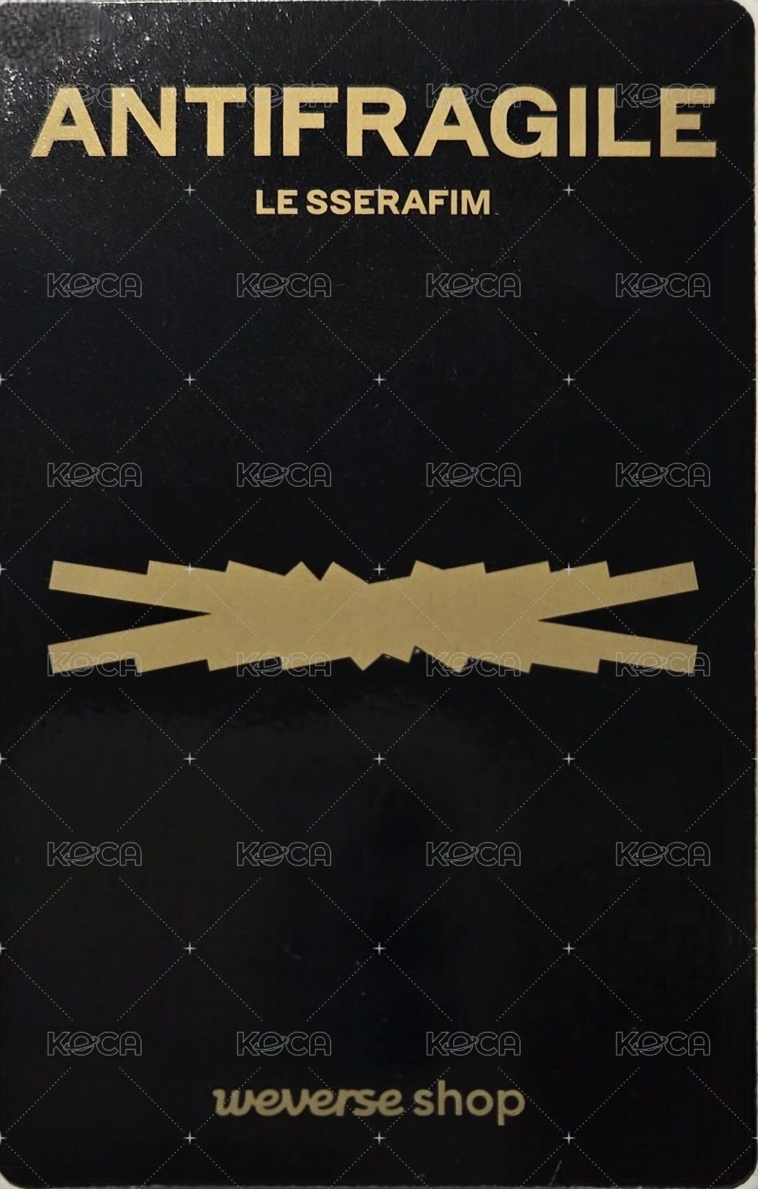ANTIFRAGILE naver live 特典卡  背面