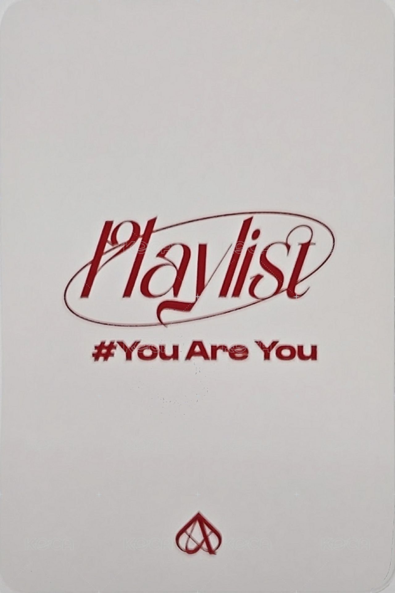 Playlist #You Are You k4 1.0 幸運卡 小狗 ver. 背面