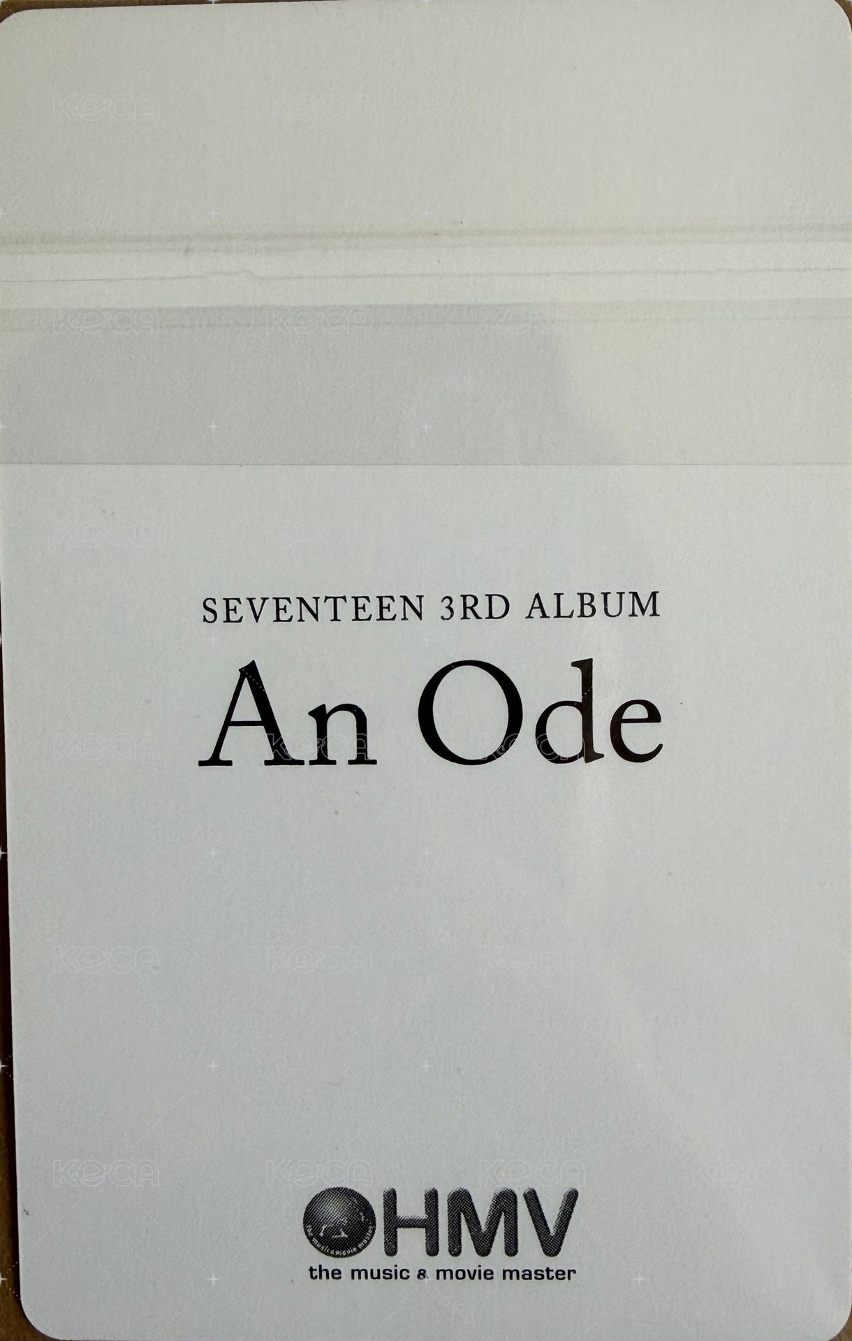 正三 hmv 特典卡  背面