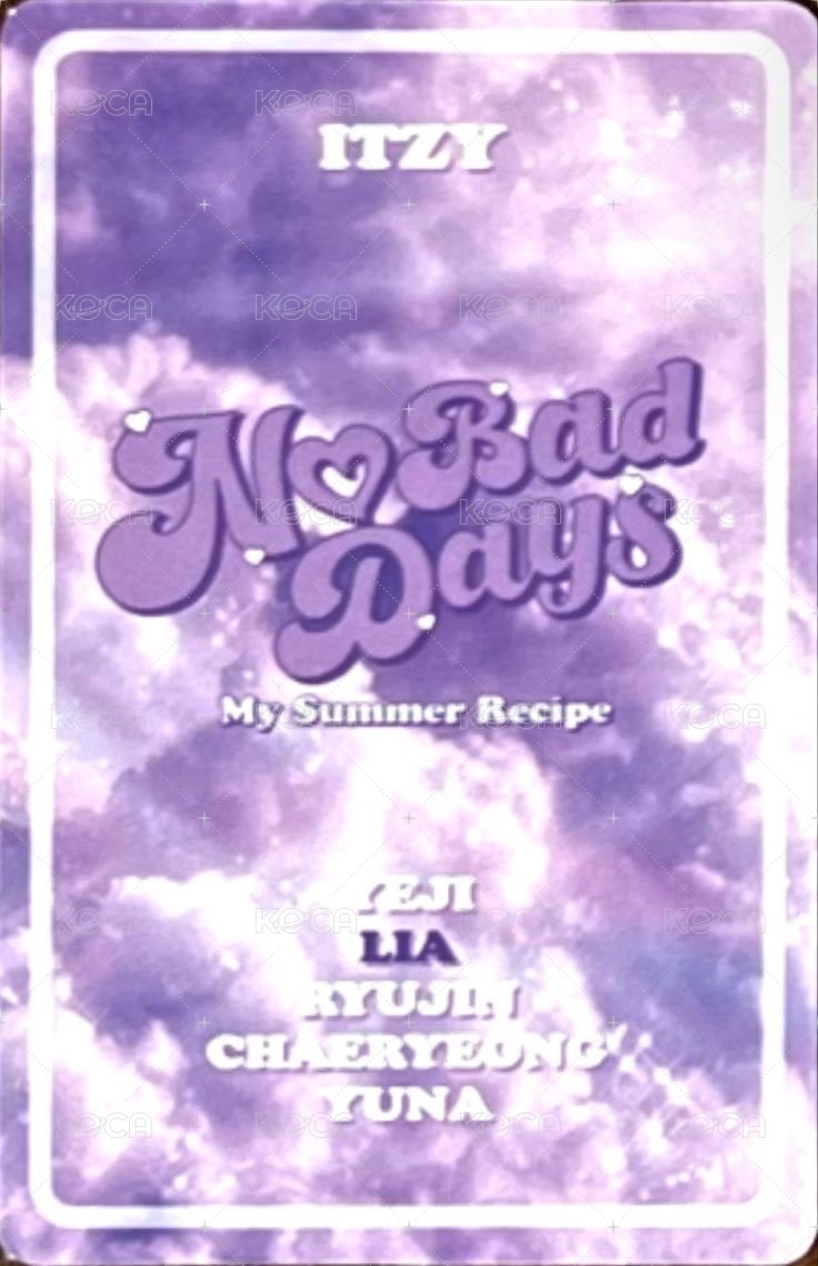 NO BAD DAYS 周邊卡 八月 背面