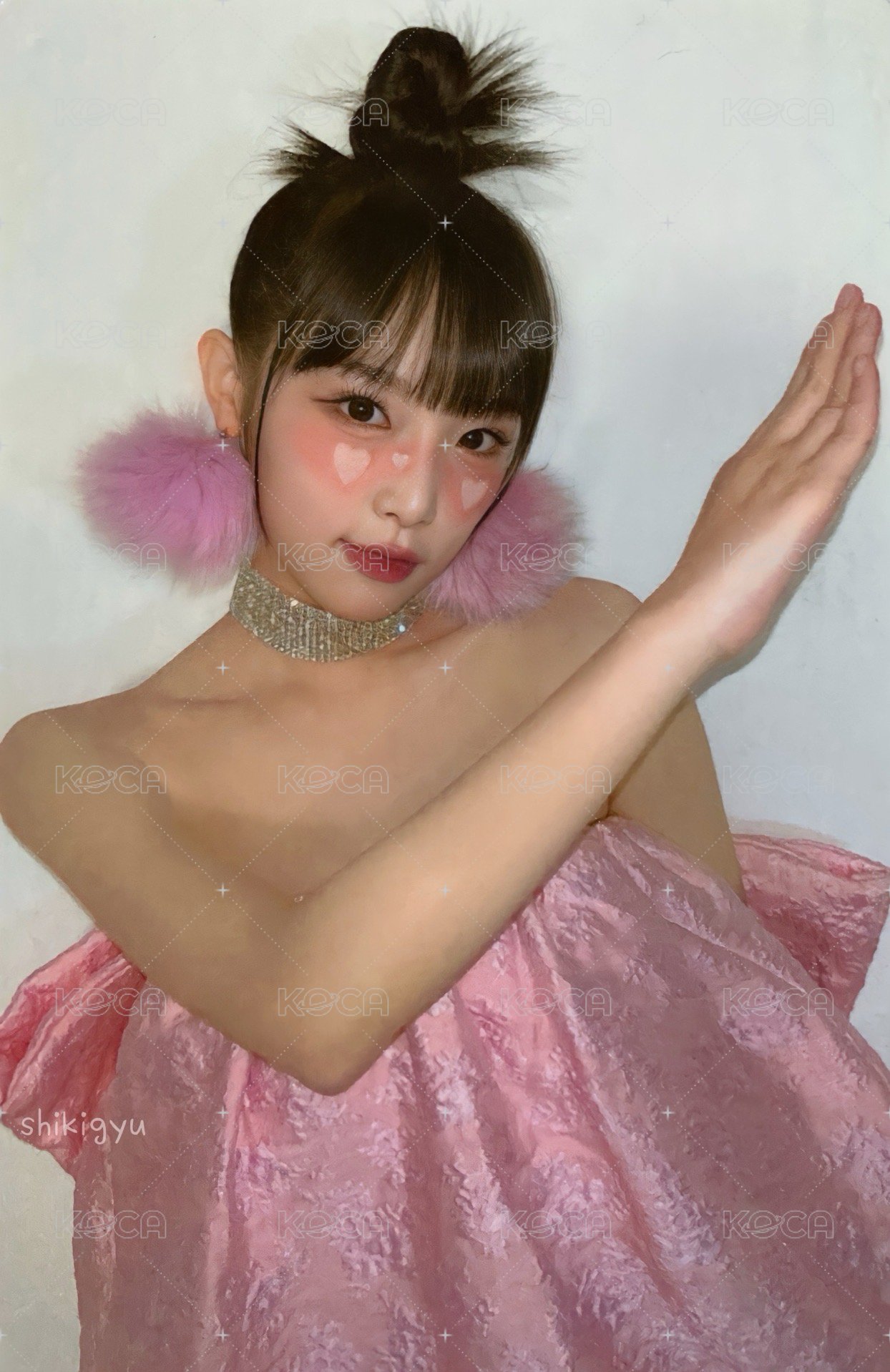 SMiLEY 專輯卡 綠版 比心九宮格 正面