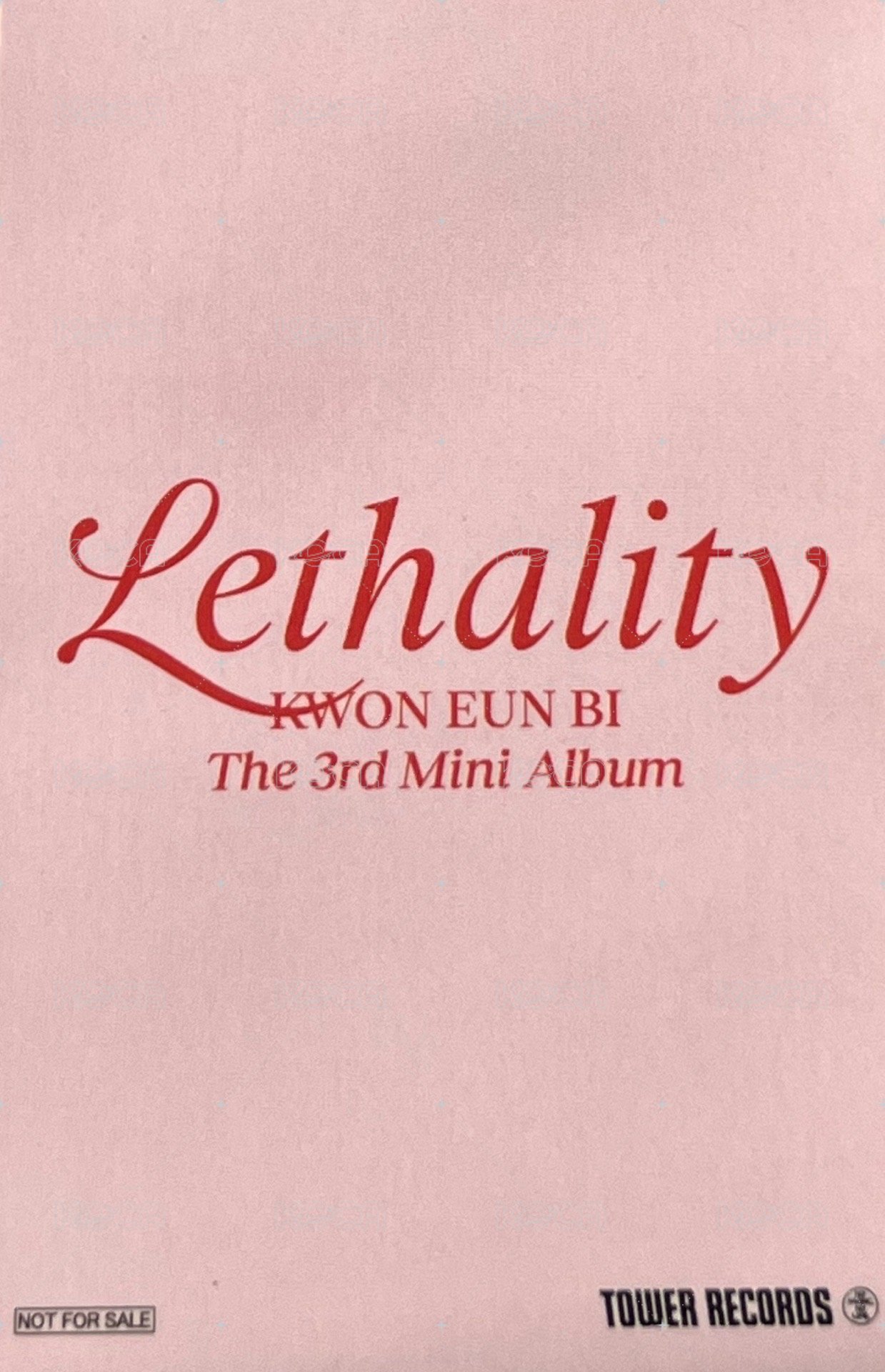 Lethality 塔店 特典卡  背面