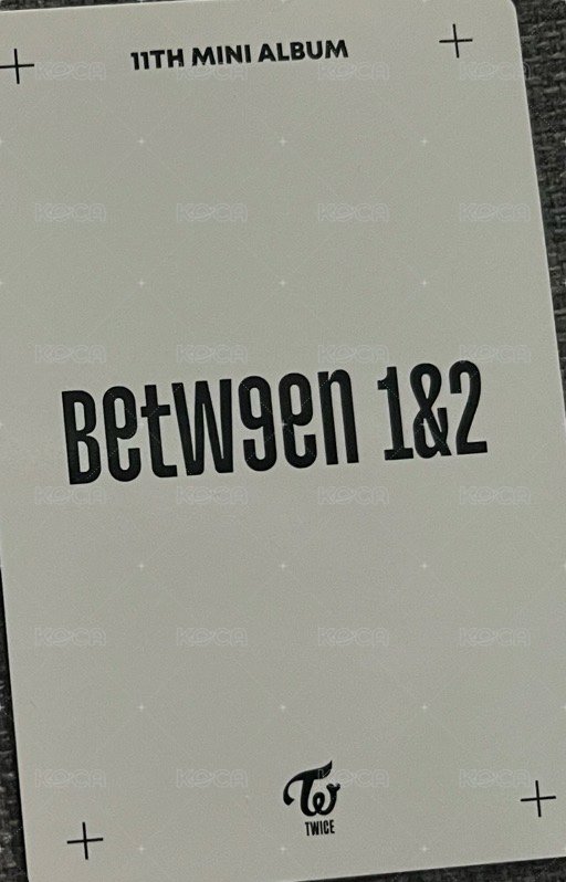 BETWEEN 1&2 專輯卡 BETWEEN 1&2 預購禮 背面