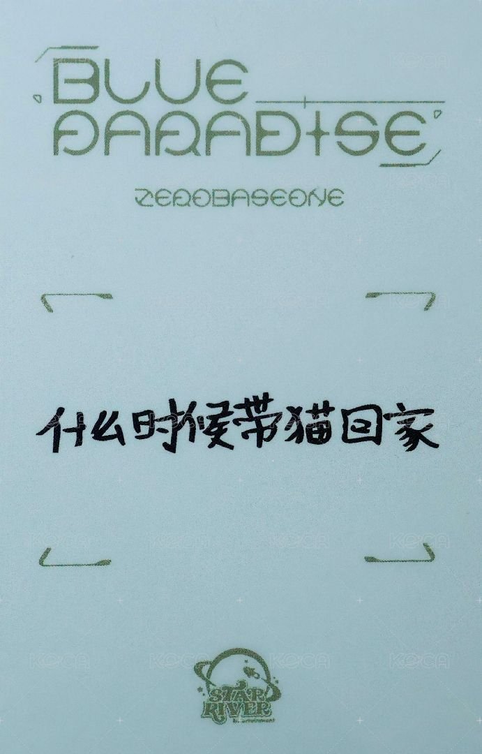 迷五 sr 特典卡 四葉草ver. 背面