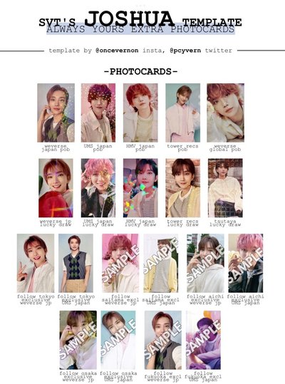 Seventeen 秀 特典/閃鑽拍立得/台灣問候卡/年曆卡