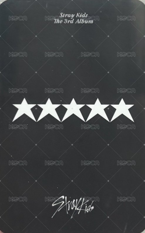 5-STAR jyp 特典卡  背面