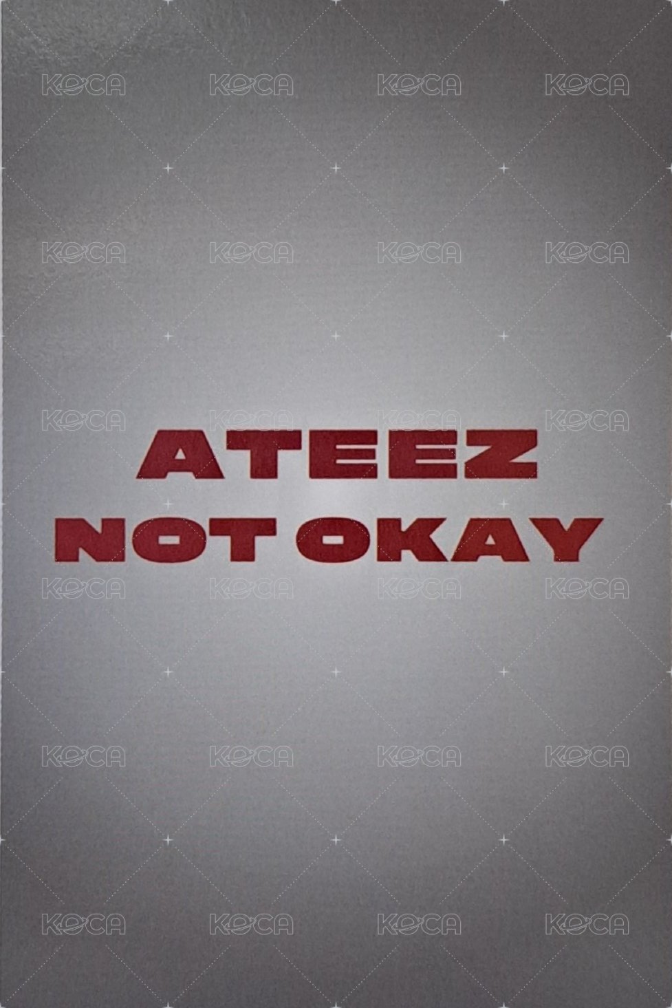 Not Okay ATEEZ JP FC 特典卡  背面