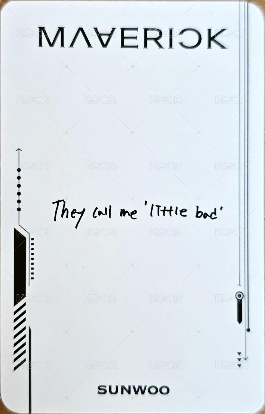 Maverick 專輯卡  背面