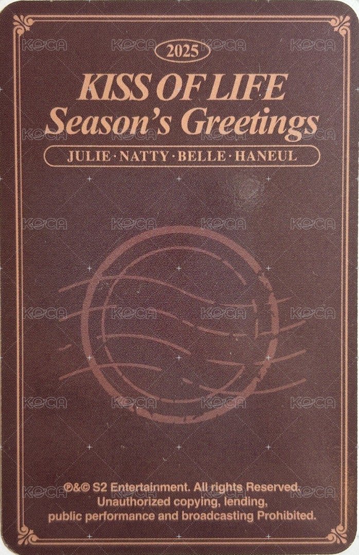 2025 Season’s Greetings 年曆卡  背面