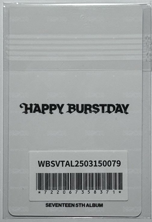 SEVENTEEN Happy Burstday wvsjp克拉盤特典 碩