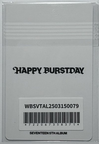 SEVENTEEN Happy Burstday wvsjp克拉盤特典 碩