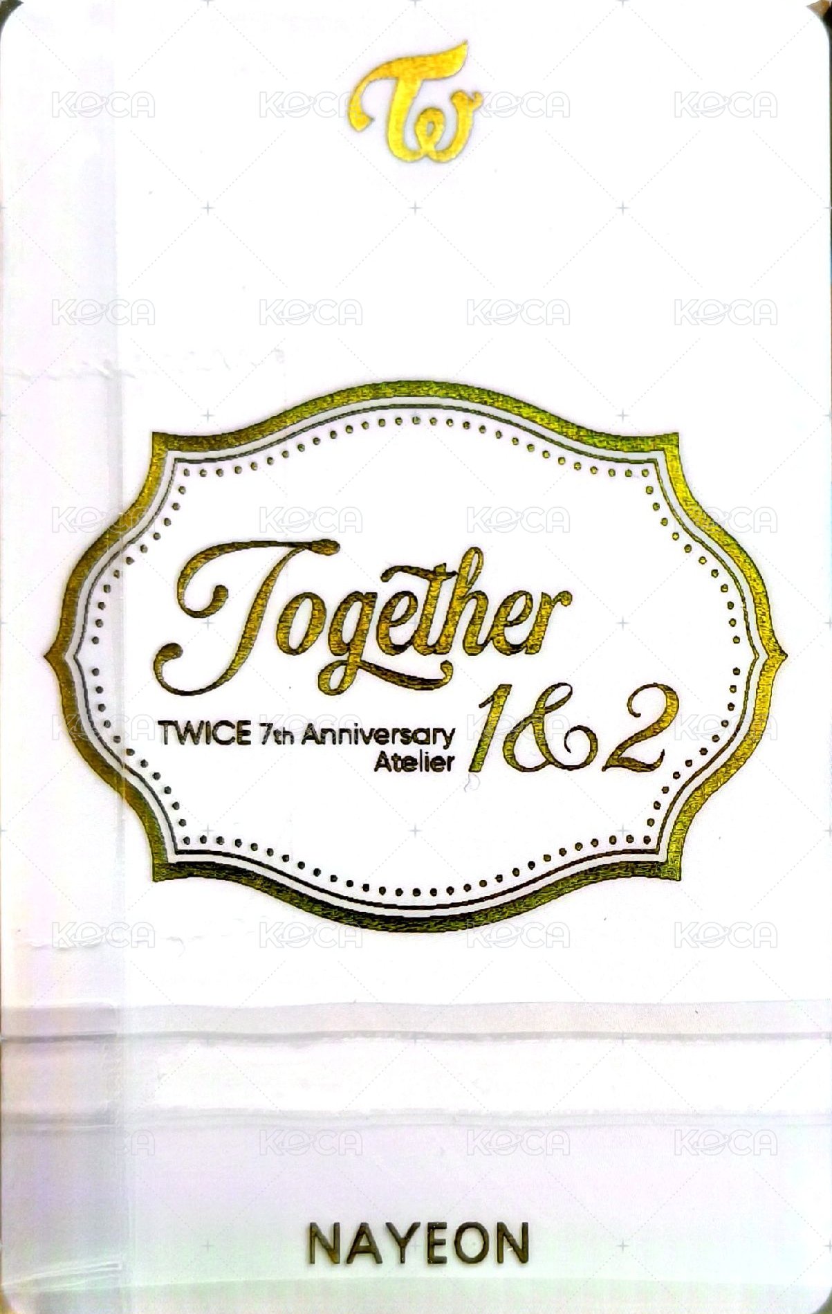 七週年 jyp 幸運卡  背面