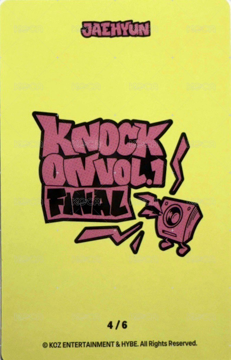 Knock On 巡迴 隨機卡 FINAL 場周 4/6 背面