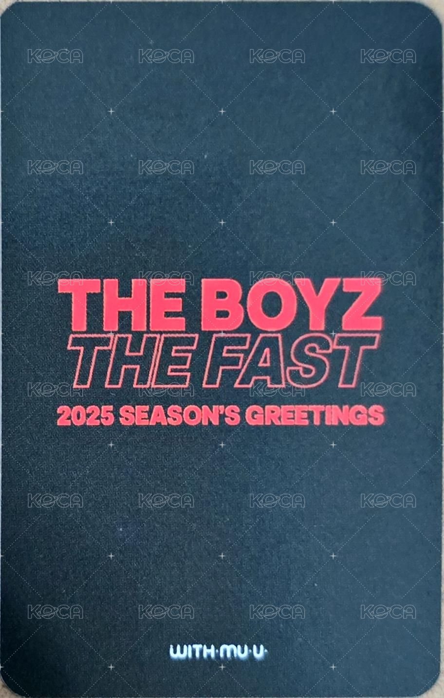 2025 SEASON’S GREETINGS  wm 特典卡  背面