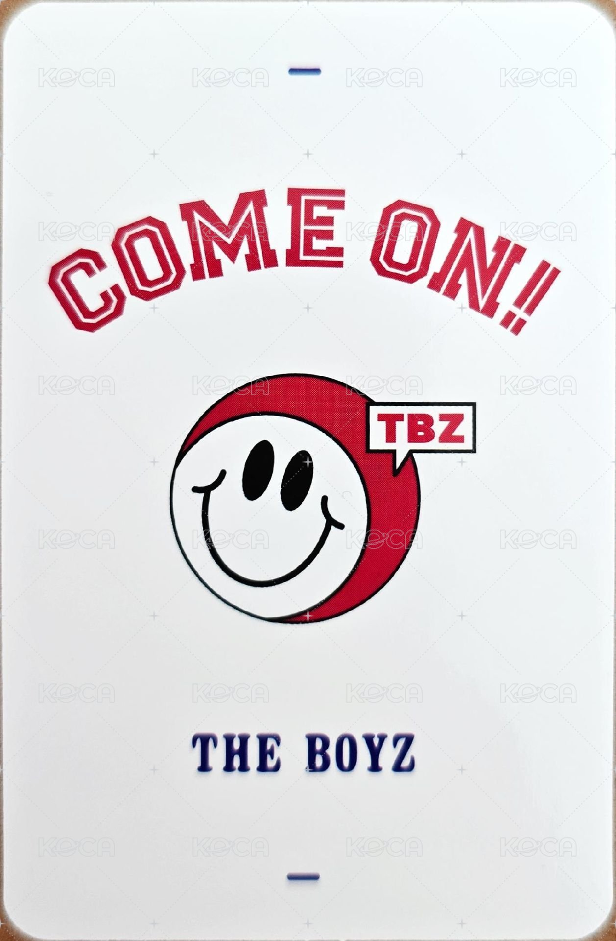 COME ON! THE BOYZ 周邊卡 麥片杯 背面