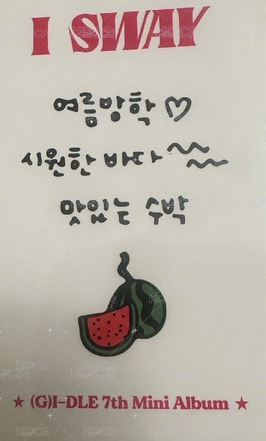 I SWAY k4 1.0 特典卡  背面