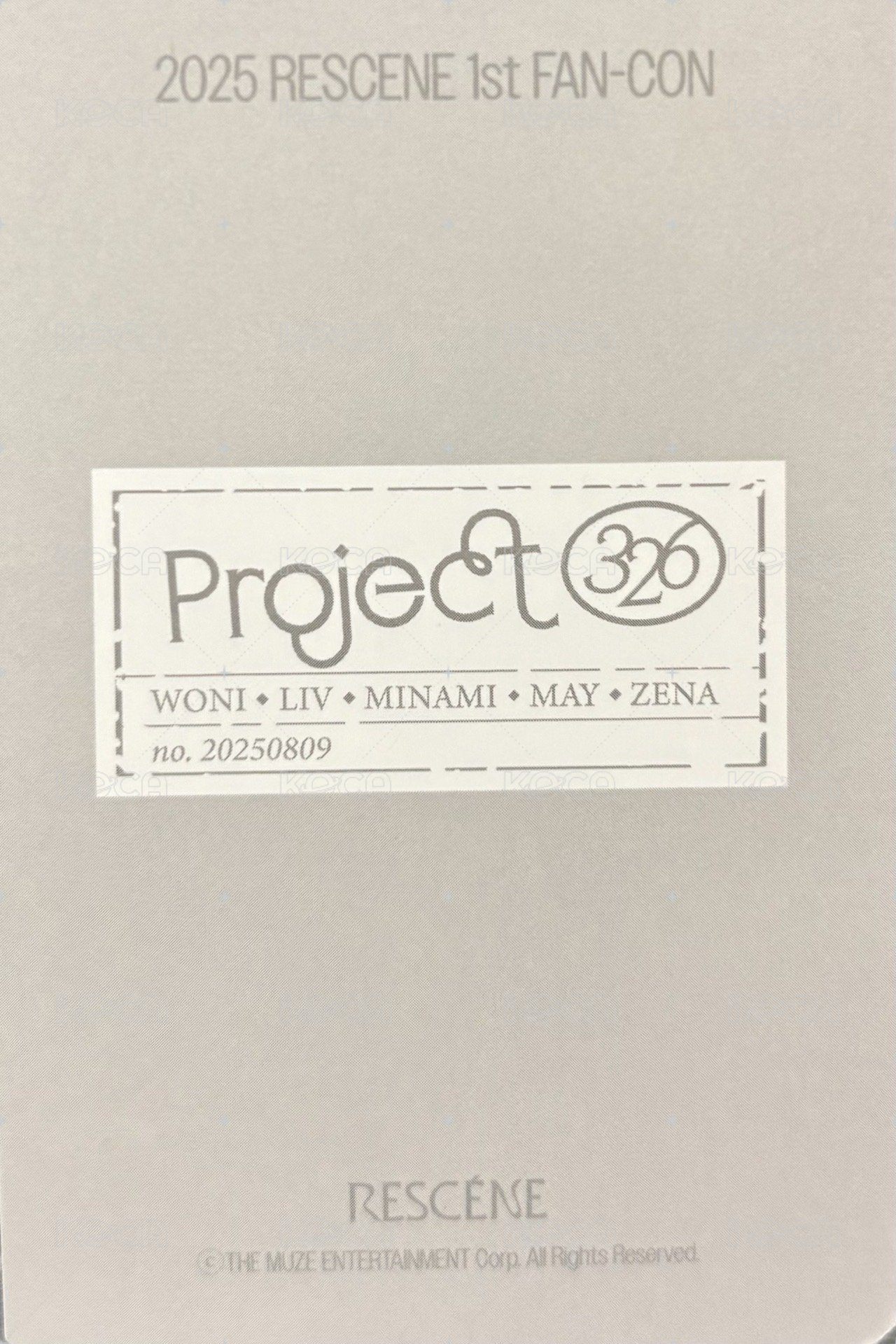 Project 326 wm 拖鞋卡 周邊卡  背面
