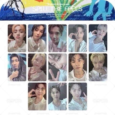 SEVENTEEN SPILL THE FEELS 迷12 WEVERSE 特典卡 簽售卡 送克拉島NEW紙花
