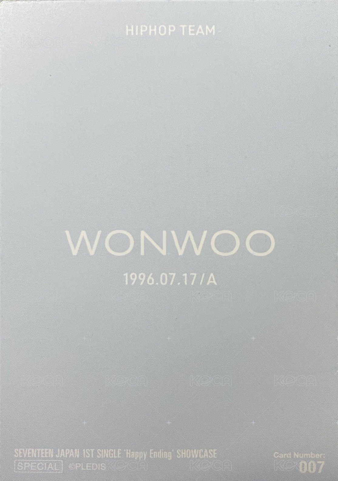 HAPPY ENDING 隨機卡 SHOWCASE 卡包卡 背面