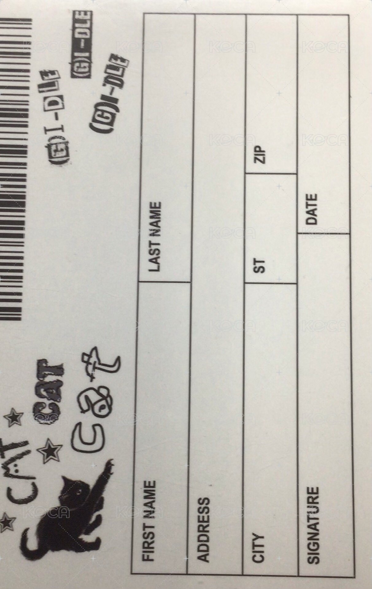 I feel 專輯卡 薇娟專卡 背面