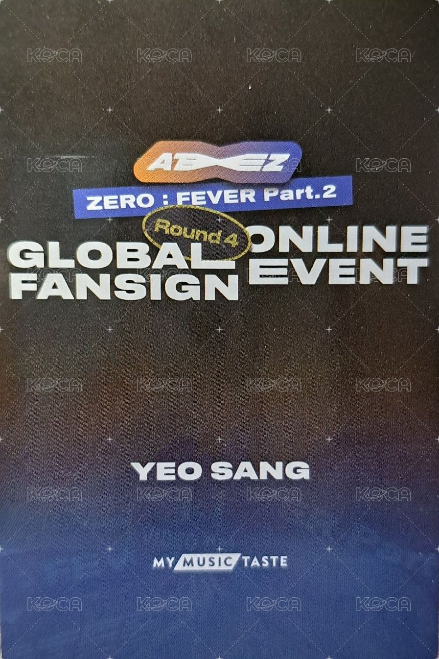 Fever pt.2 mmt 3.0 簽售卡  背面