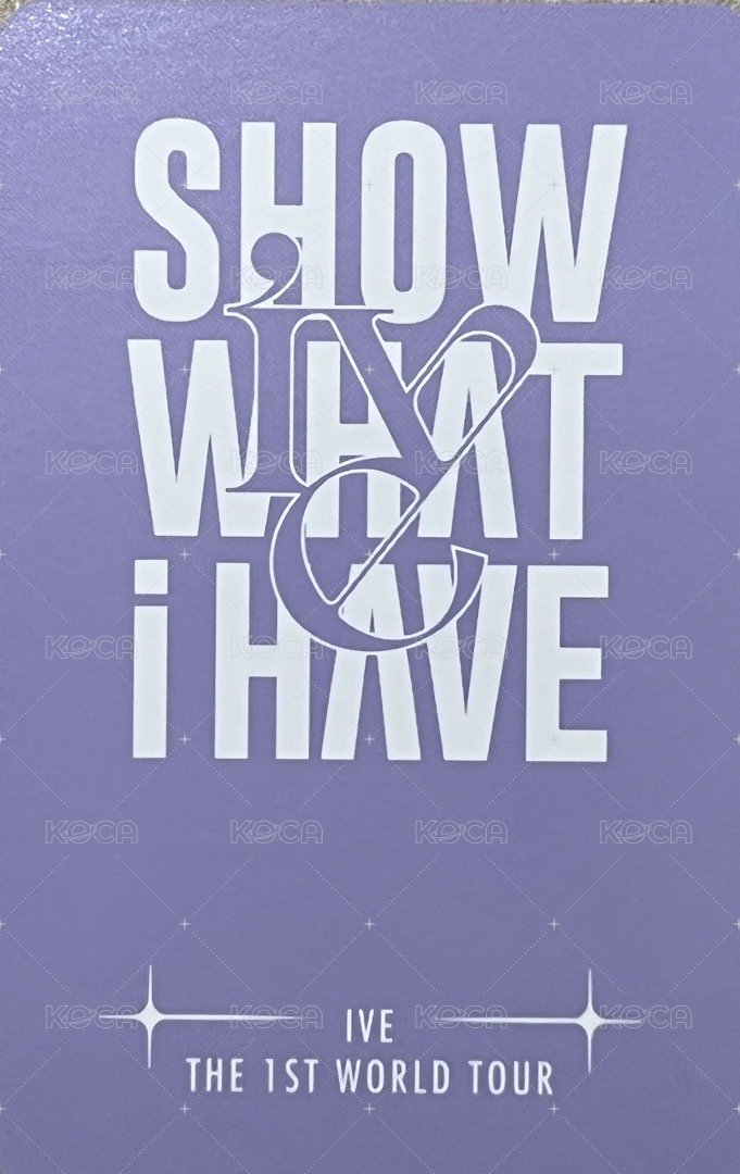 SHOW WHAT I HAVE 隨機卡  背面