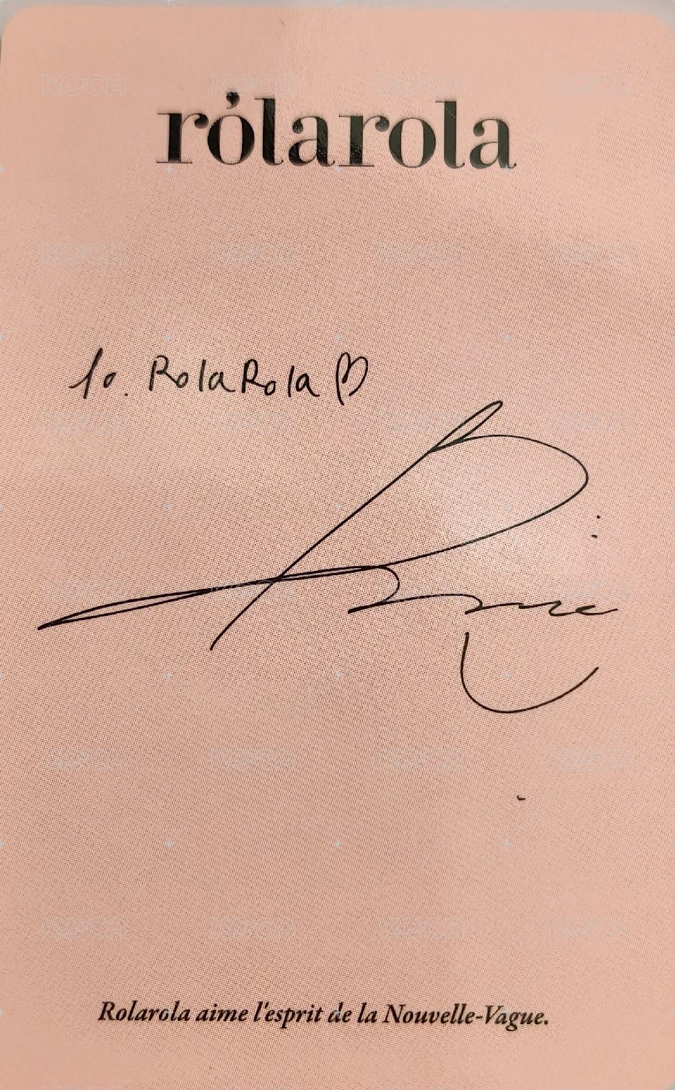 冬季 代言卡  背面