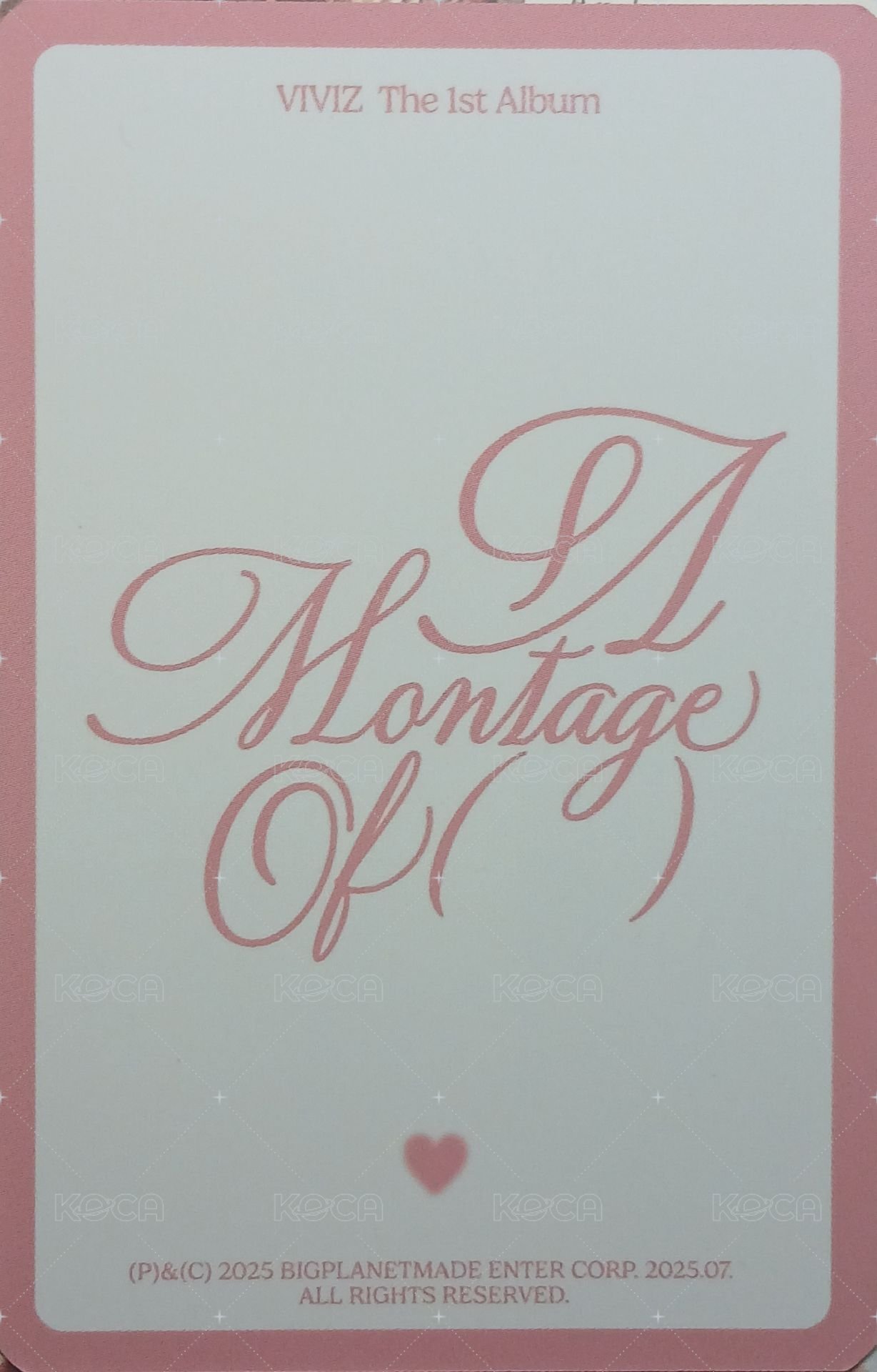 正一 QR 專輯卡  背面