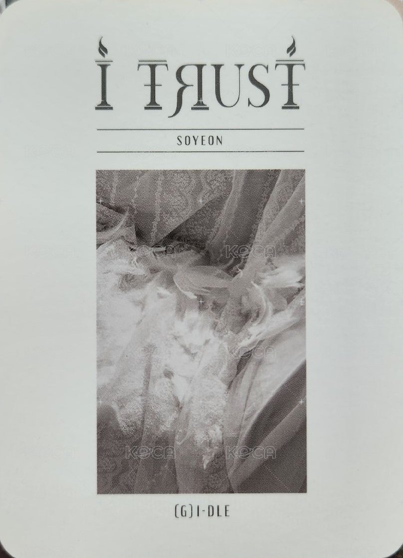 I TRUST 專輯卡 白版 背面